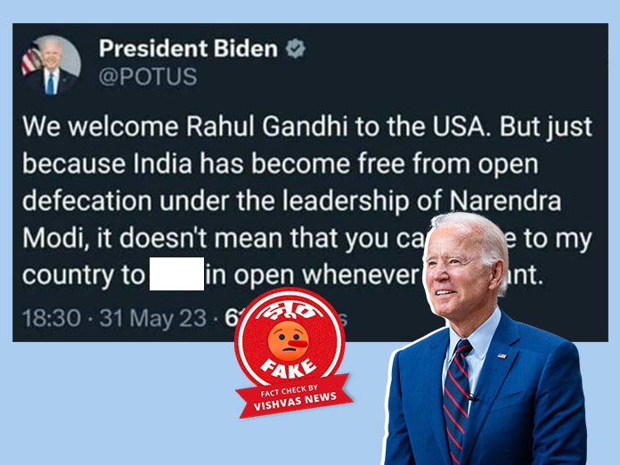 USA President Joe Biden Fake Tweet