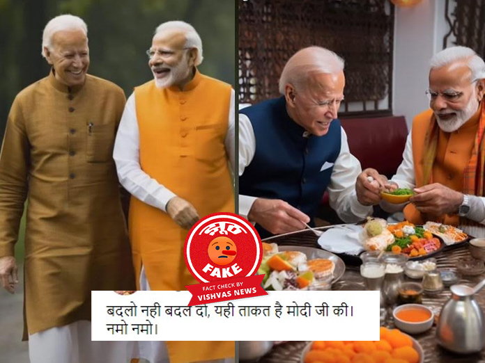 Fact Check: पीएम मोदी और अमेरिकी राष्ट्रपति जो बाइडेन की वायरल तस्वीरें AI निर्मित हैं