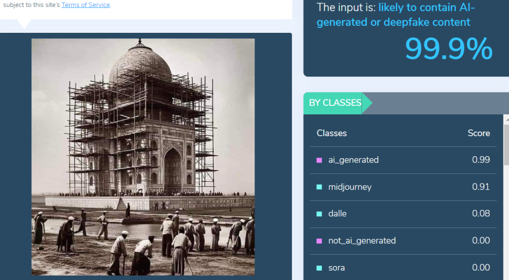 AI images of Tajmahal Construction
