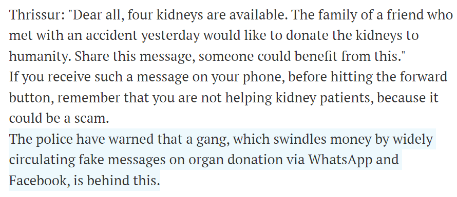 Four Kidneys Available Message
